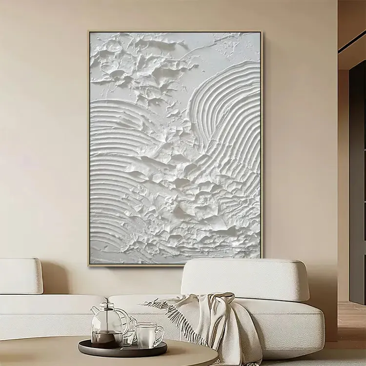 ديكور منزلي مصنوع يدويًا من الأكريليك الأبيض البسيط - Home Decor Handmade Acrylic White Minimalist