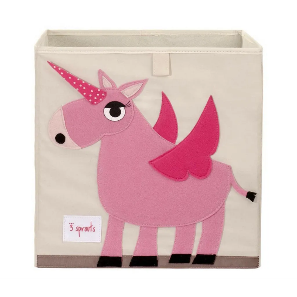 3 Sprouts Pink Unicorn Storage Box