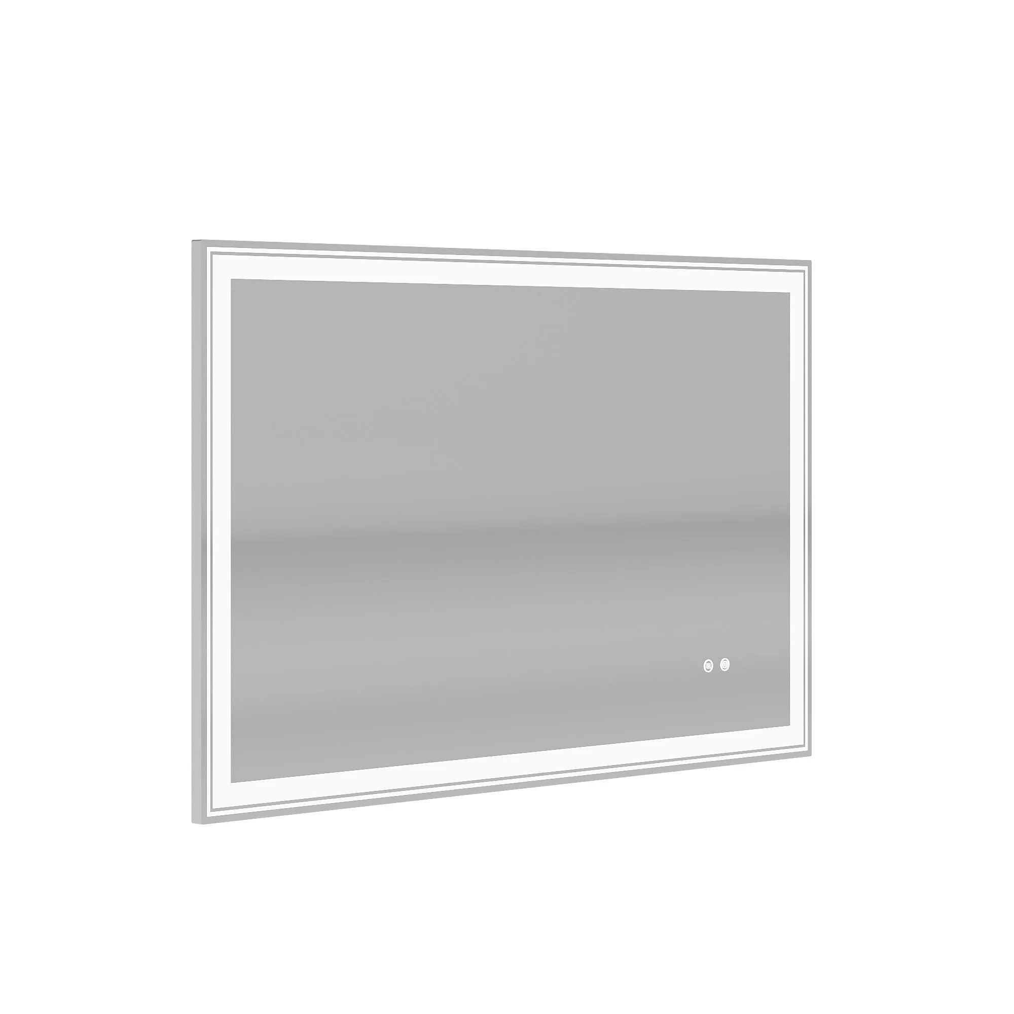 48×30 inch LED-Lit bathroom tempered mirror, wall mounted anti-fog memory Adjustable Brightness front and back light Rectangular Vanity mirror
