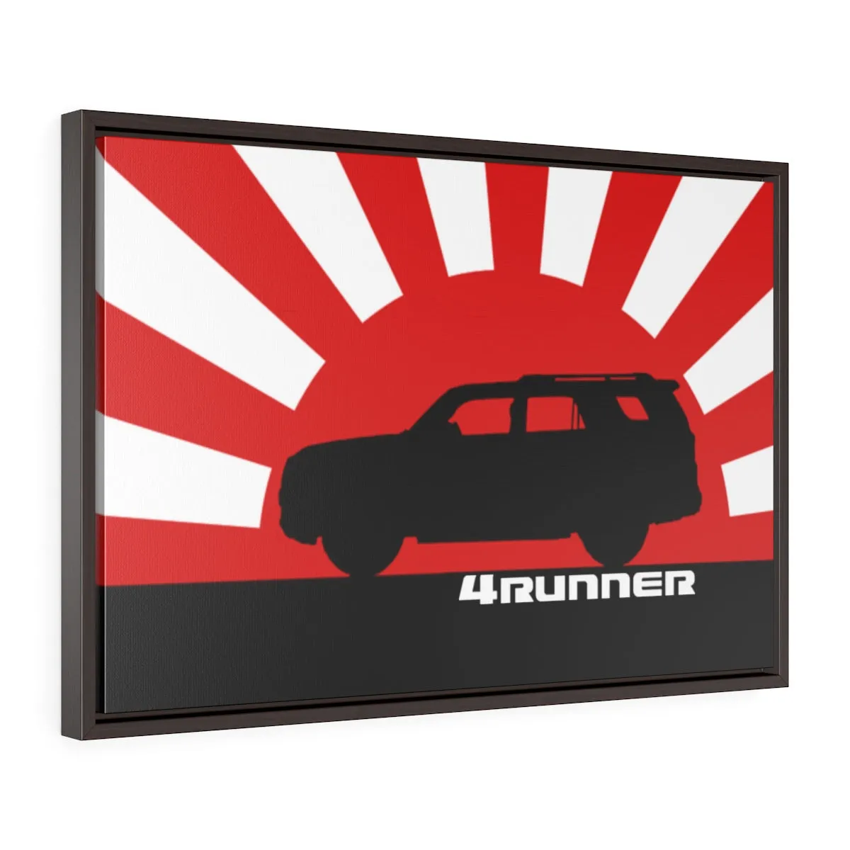 4Runner Framed Canvas Gallery Wraps Wall art Rising Sun Silhouette Design Toyota 4Runner