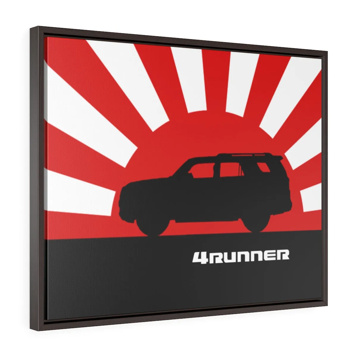 4Runner Framed Canvas Gallery Wraps Wall art Rising Sun Silhouette Design Toyota 4Runner