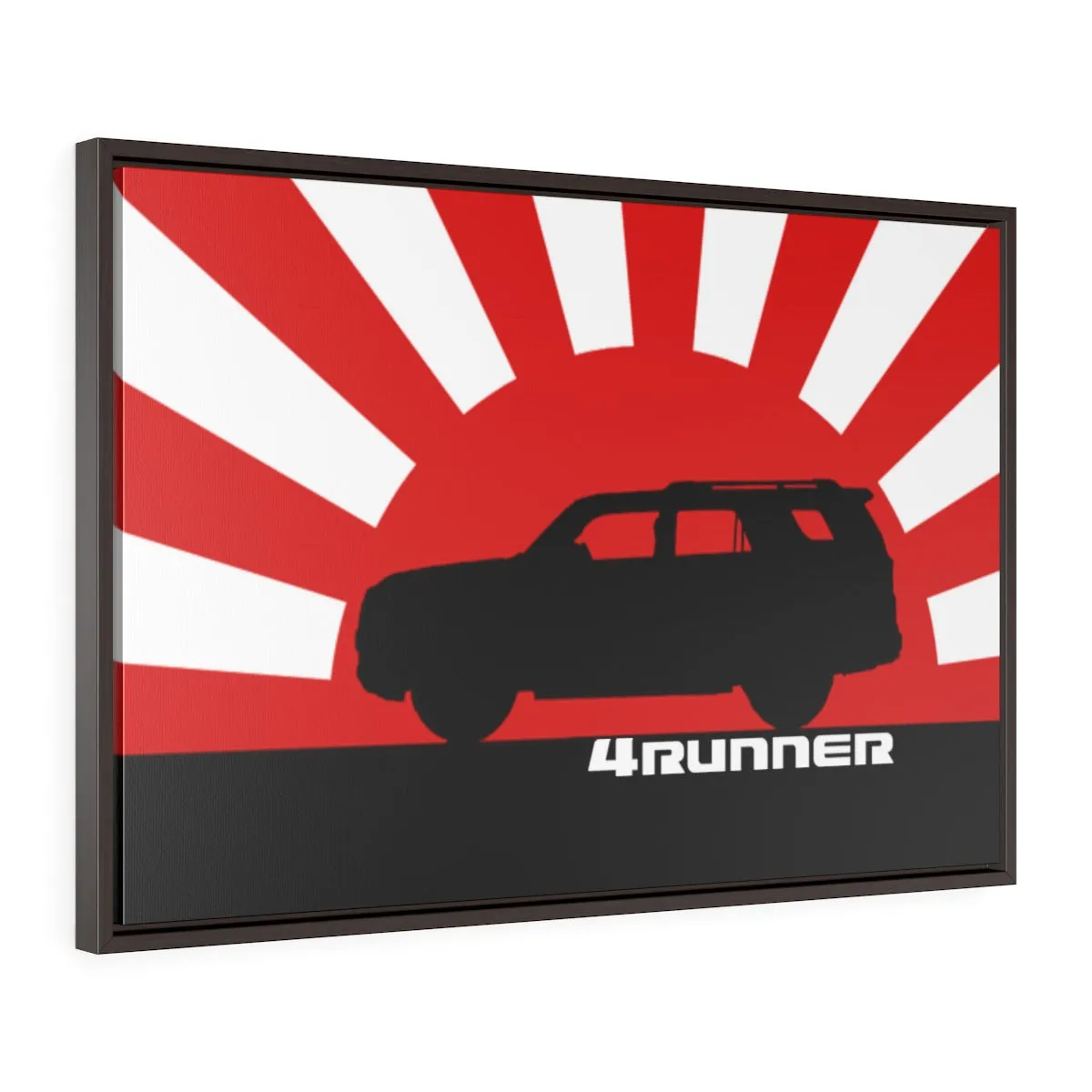 4Runner Framed Canvas Gallery Wraps Wall art Rising Sun Silhouette Design Toyota 4Runner