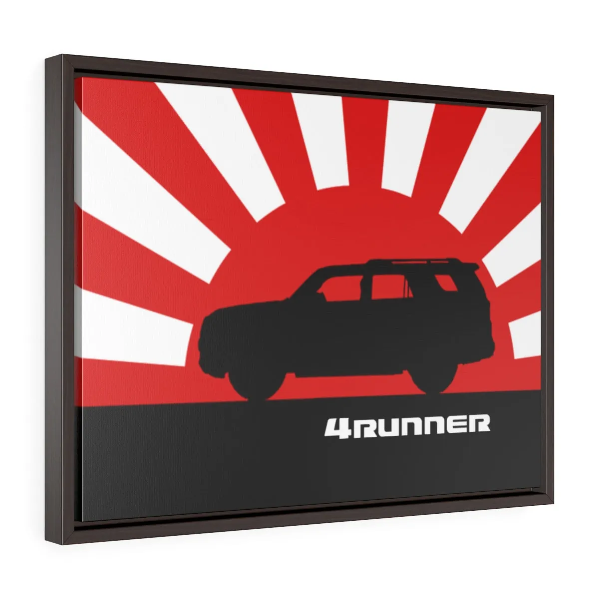 4Runner Framed Canvas Gallery Wraps Wall art Rising Sun Silhouette Design Toyota 4Runner