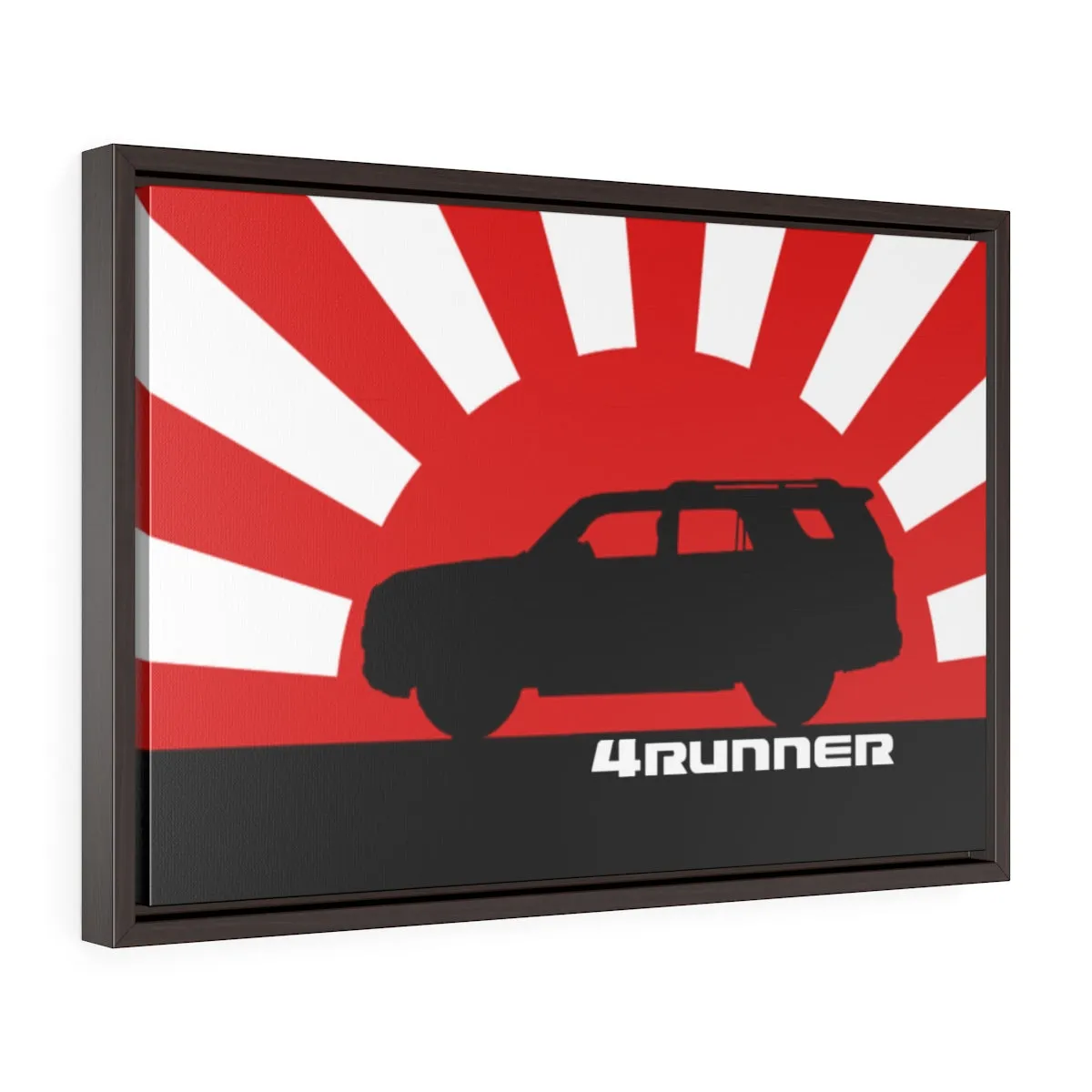 4Runner Framed Canvas Gallery Wraps Wall art Rising Sun Silhouette Design Toyota 4Runner