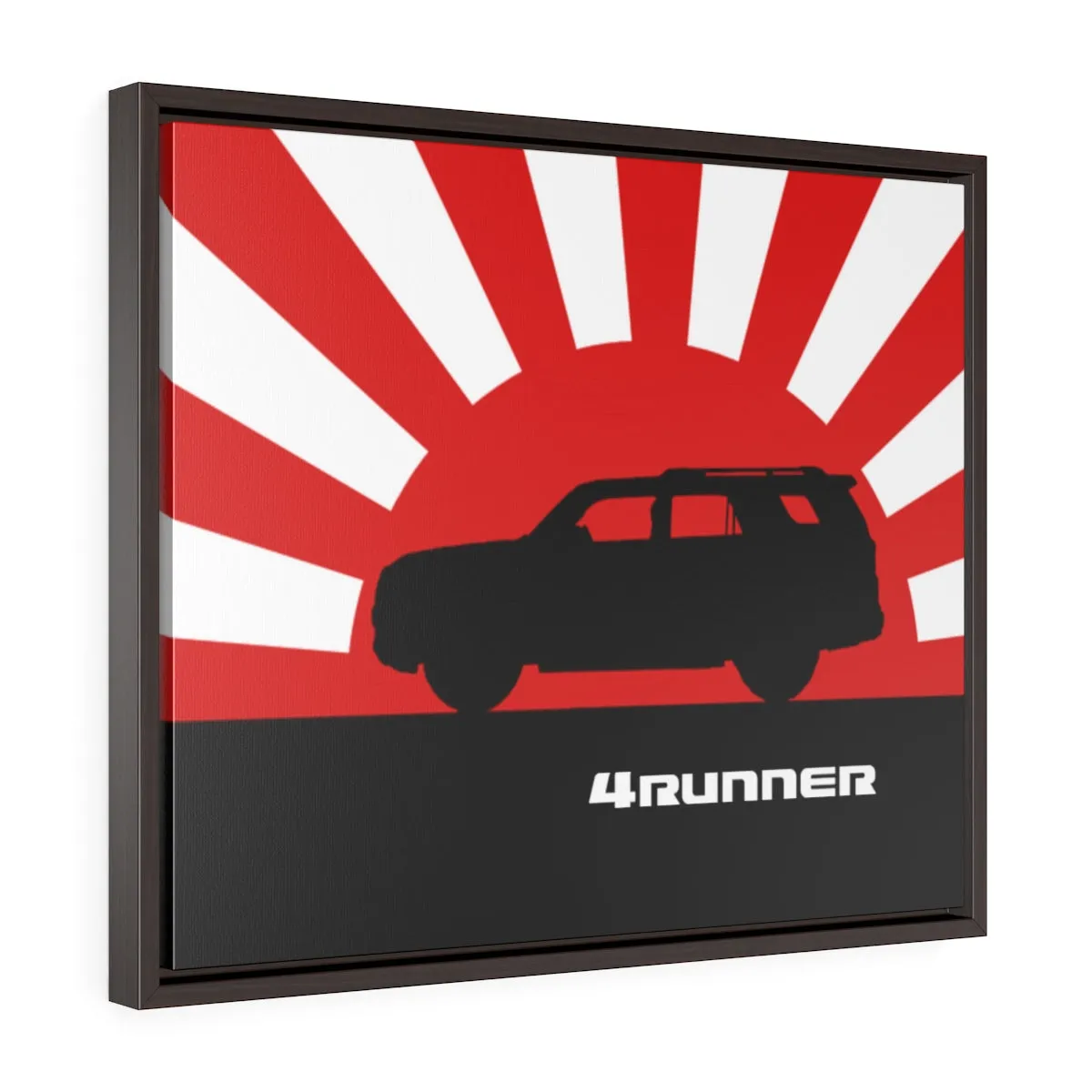 4Runner Framed Canvas Gallery Wraps Wall art Rising Sun Silhouette Design Toyota 4Runner