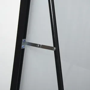 65" x 24" Full Length Mirror Hanging Standing or Leaning, Bedroom Mirror Floor Mirror Wall-Mounted Mirror with Alloy Frame, Black