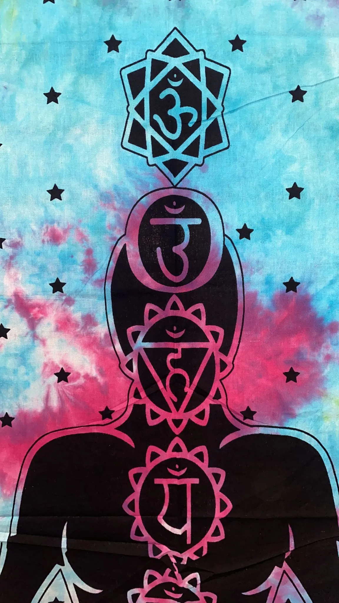 7 Chakras & Meditating Yogi Tapestry