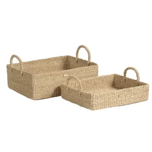 Abaca Rectangular Baskets - Large