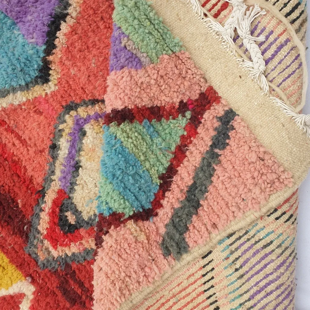 ABRID | 9'5x6'8 Ft | 3x2 m | Moroccan Colorful Rug | 100% wool handmade