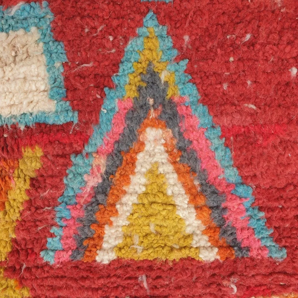 ABRID | 9'5x6'8 Ft | 3x2 m | Moroccan Colorful Rug | 100% wool handmade
