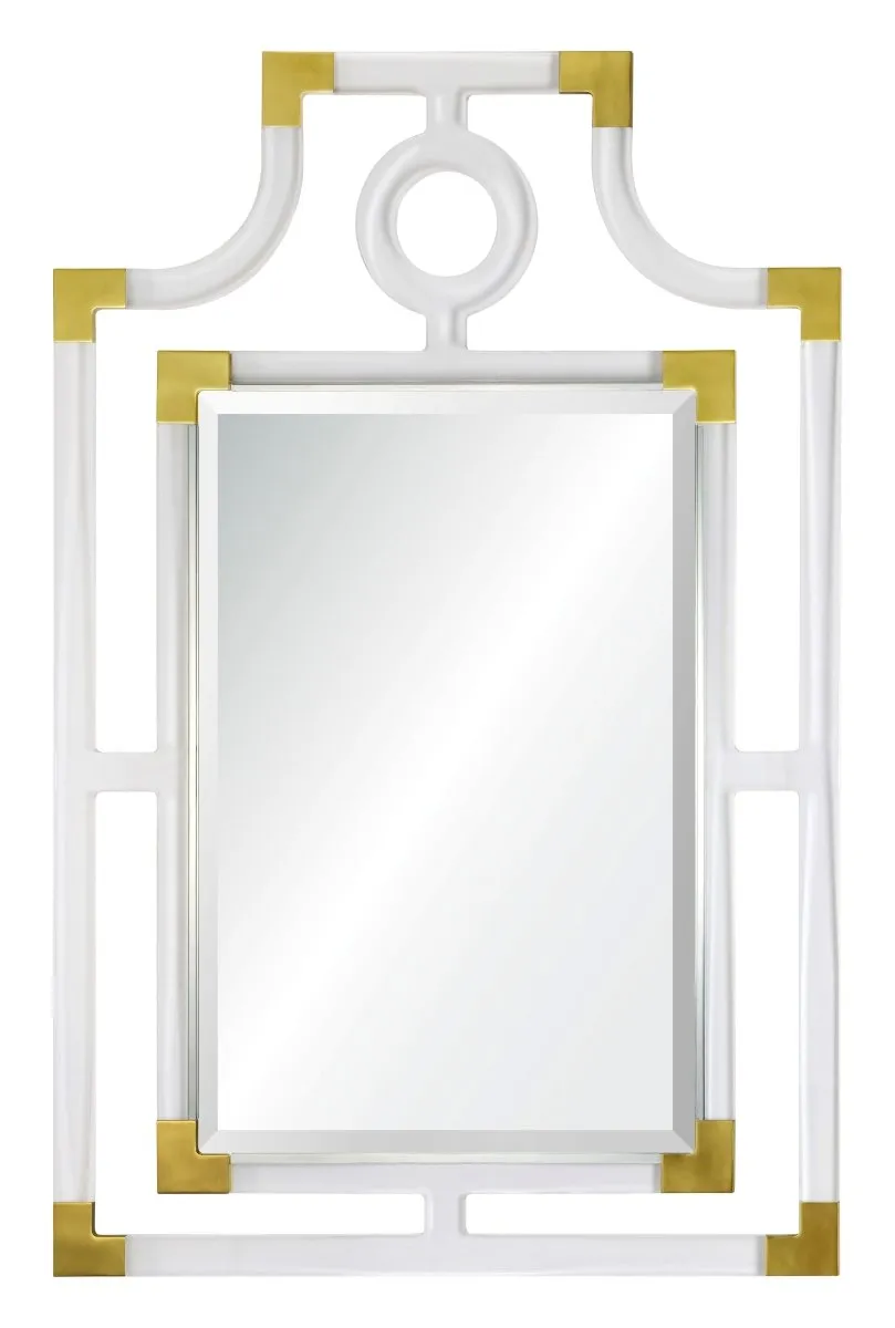Acrylic & Brass Pagoda Mirror by Mirror Home