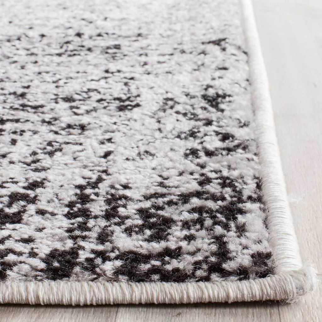 Adirondack Frequency Silver/Black Runner Rug