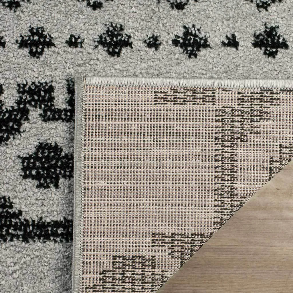 Adirondack Tribal Silver/Black Area Rug