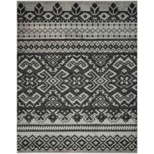 Adirondack Tribal Silver/Black Area Rug