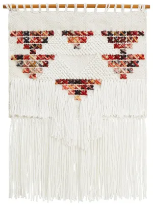 Aladdin Rugs NZ Home Multi Scandi Textured Fringed Wall Hanging