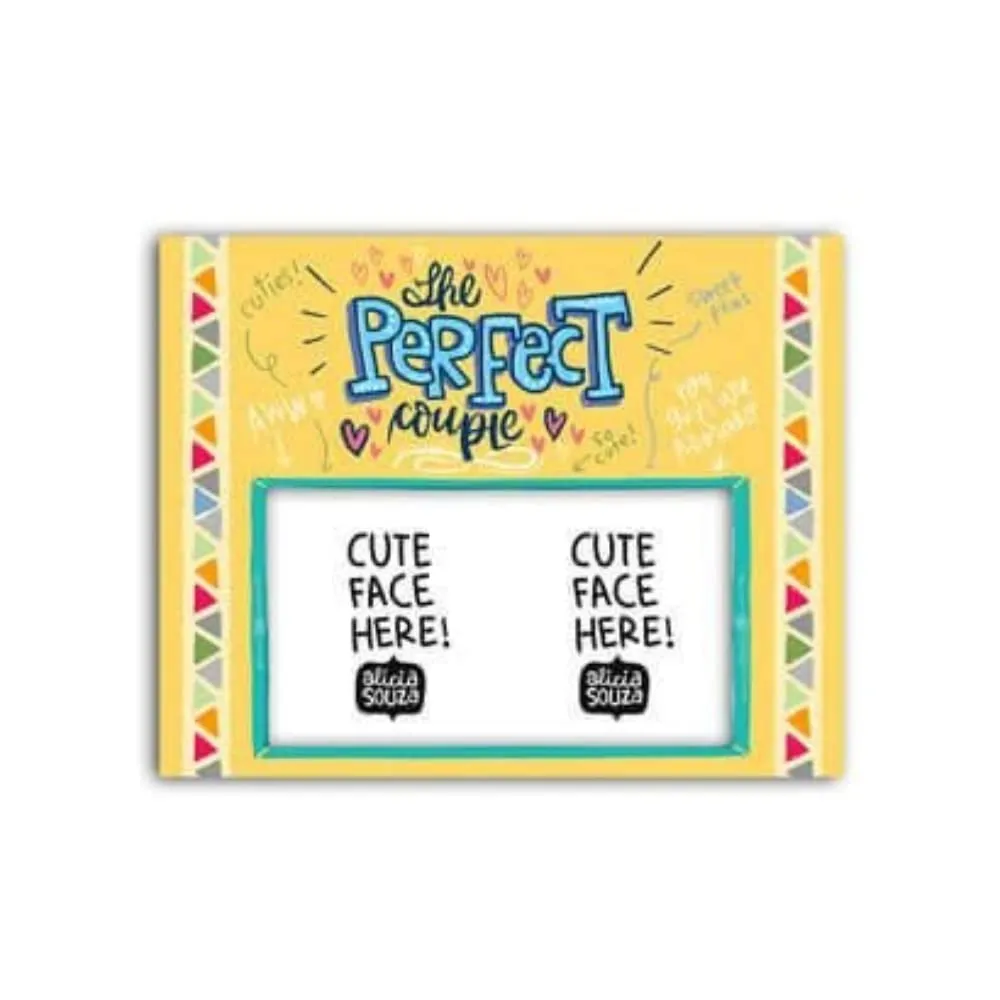 Alicia Souza | The Perfect Couple Magnetic Photo Frame| 2.3 (w) x 3.3 (h) CM| Multicolor| Ideal Gift| Pack of 1| Water Resistent