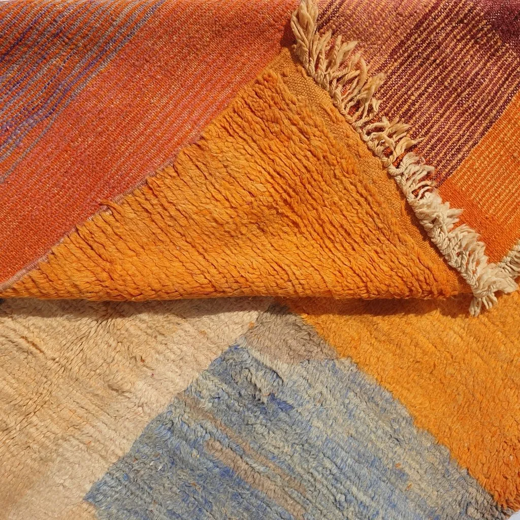 AMASTI | 8'27x5'45 Ft | 2,52x1,66 m | Moroccan Colorful Rug | 100% wool handmade