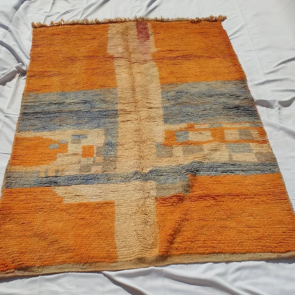 AMASTI | 8'27x5'45 Ft | 2,52x1,66 m | Moroccan Colorful Rug | 100% wool handmade
