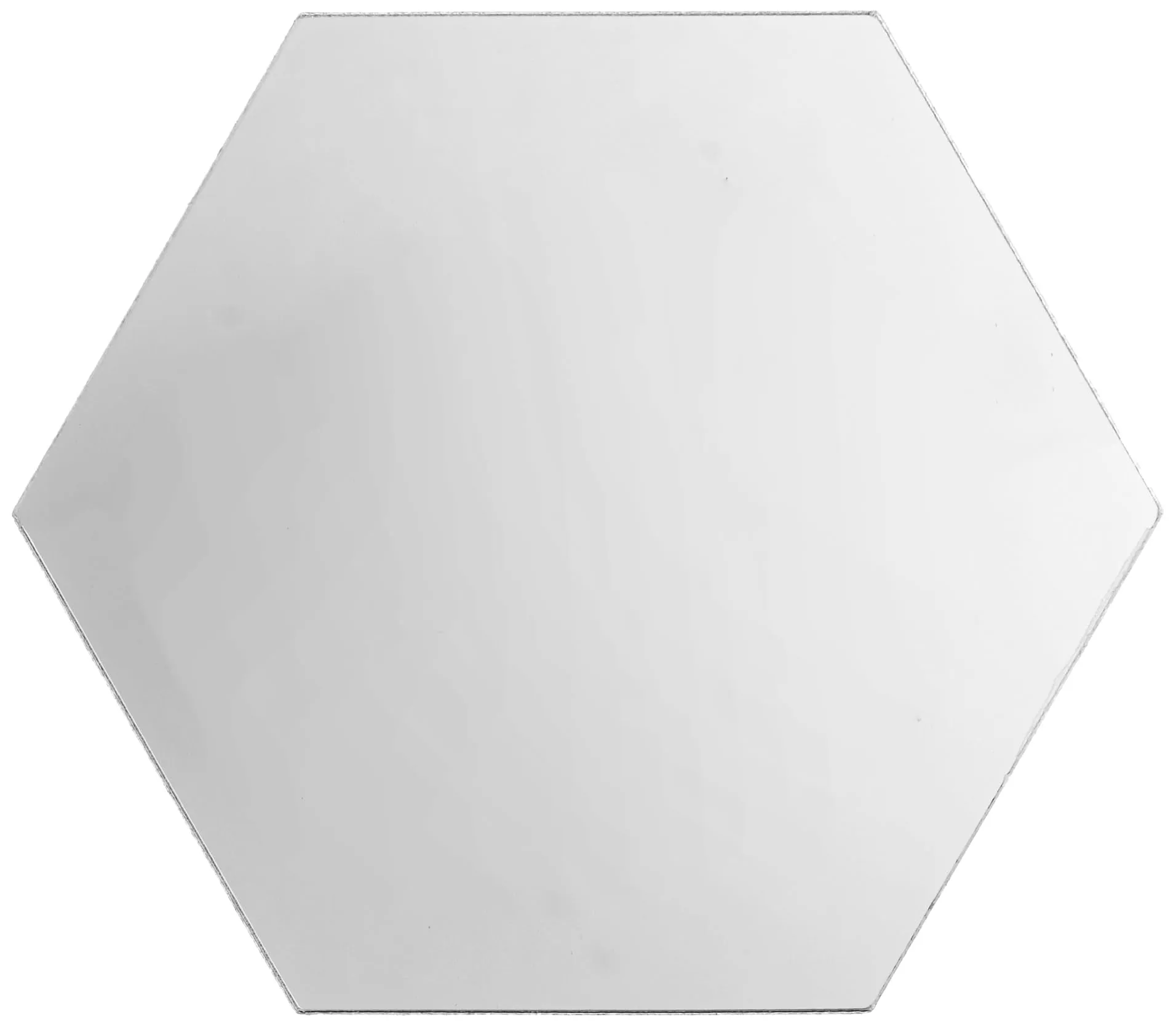 Amazon Brand - Solimo Glass Self Adhesive Hexagon Shaped Acrylic Hexagonal Mirror for Wall Décor (Set of 20) | Silver