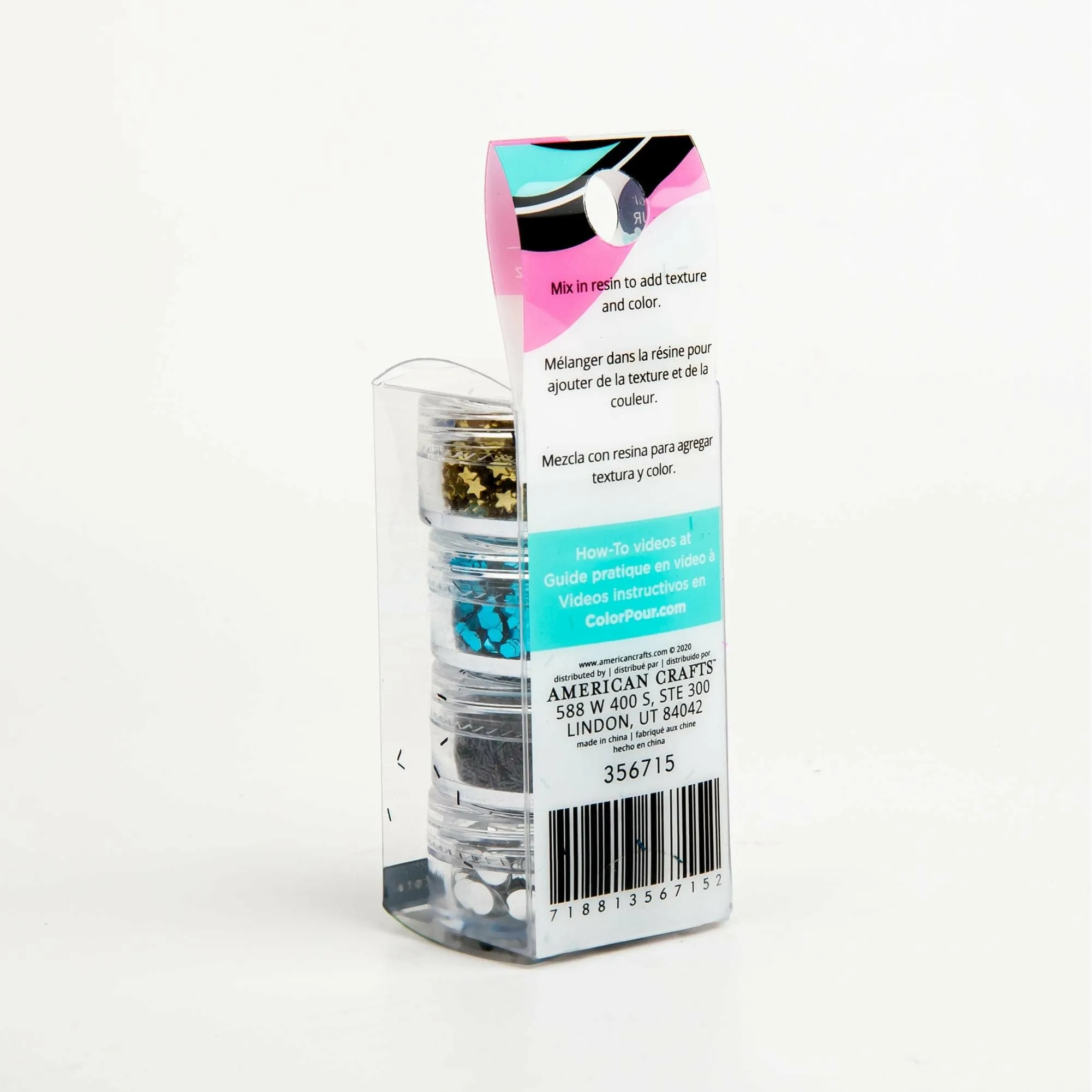 American Crafts Color Pour Resin Mix-Ins Galaxy - Black, Silver, Blue and Gold