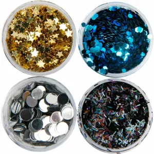 American Crafts Color Pour Resin Mix-Ins Galaxy - Black, Silver, Blue and Gold