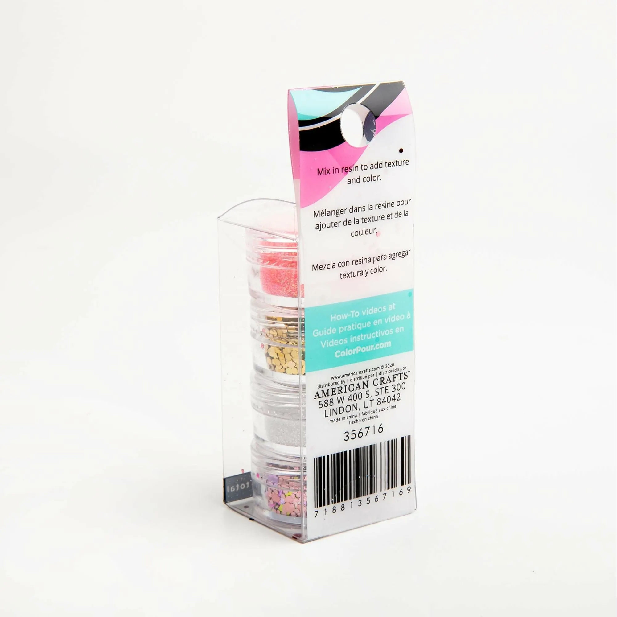 American Crafts Color Pour Resin Mix-Ins Warm - White, Pink, Gold and Light Pink