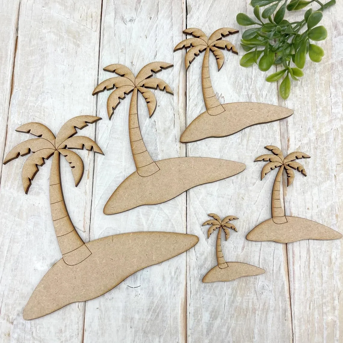 American Elm Pack of 10 MDF Embellishments Craft Shape Wood Blank DIY Decoration