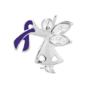 Angel By My Side Cystic Fibrosis Ribbon Pins
