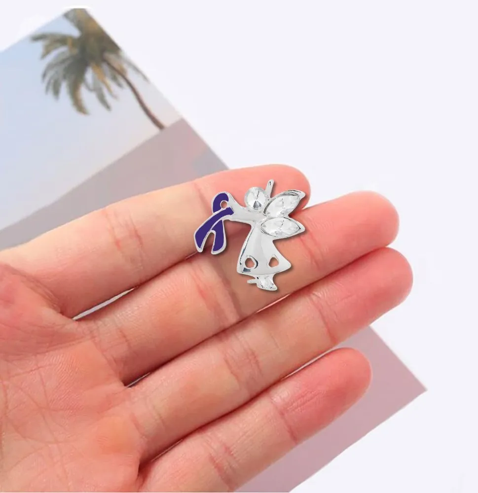 Angel By My Side Cystic Fibrosis Ribbon Pins