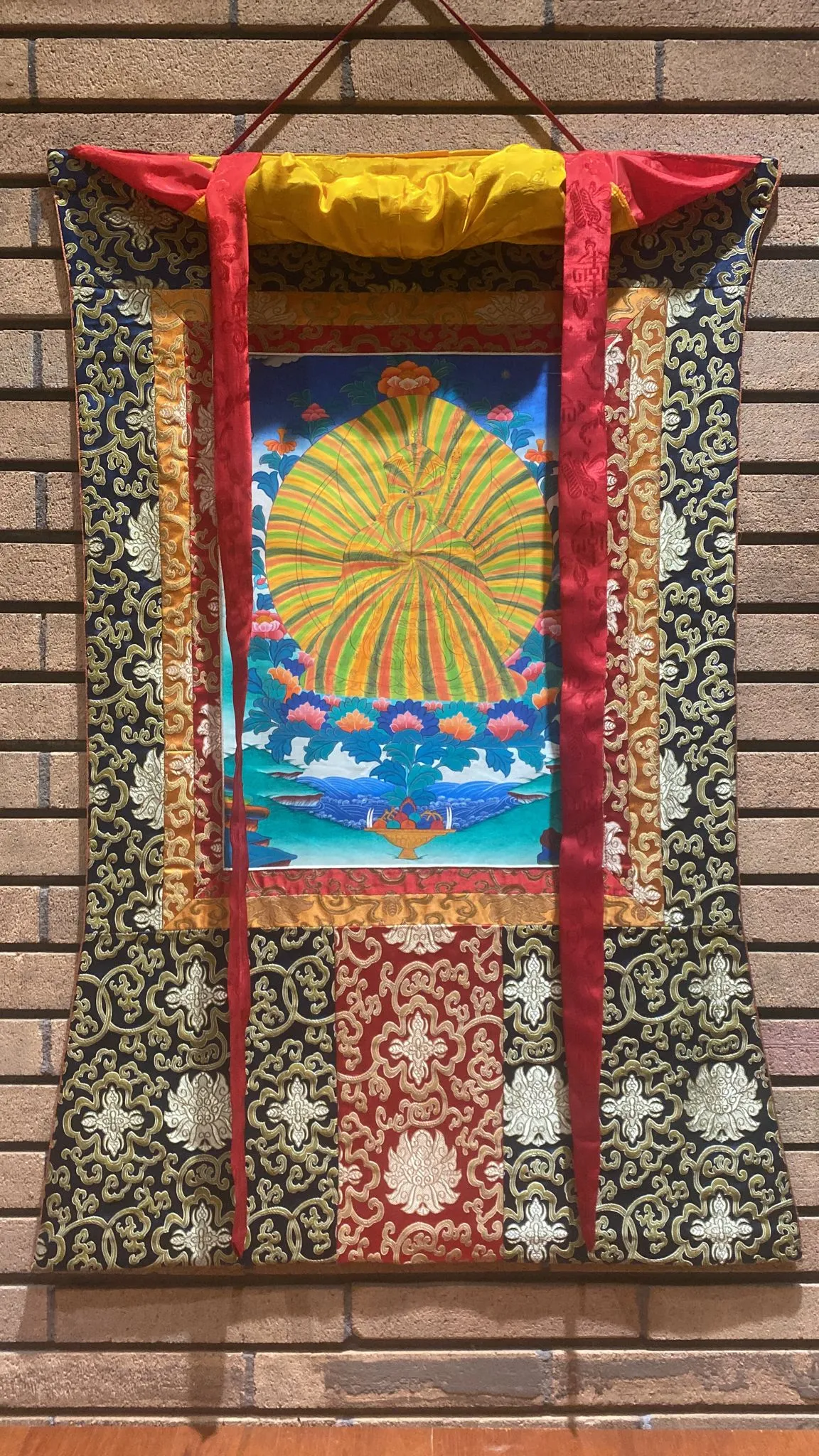 Antique Rainbow Padmasambhava Jumbo Thangka Painting