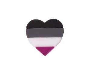 Asexual Heart Shaped Silicone Pins