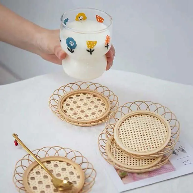 Bamboo Flower Wine Coaster