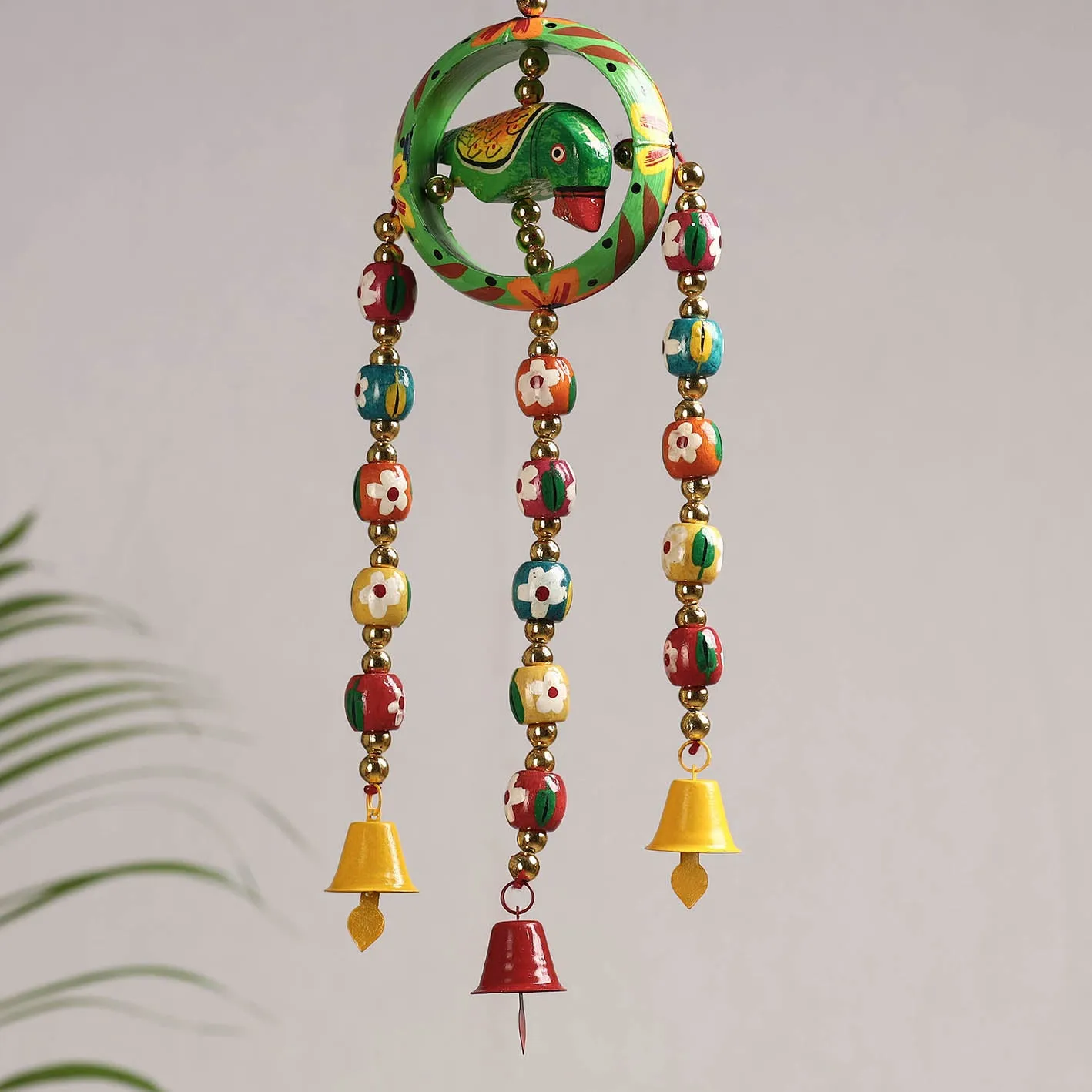 Banaras Handpainted Wooden & Beadwork Decorative Hanging