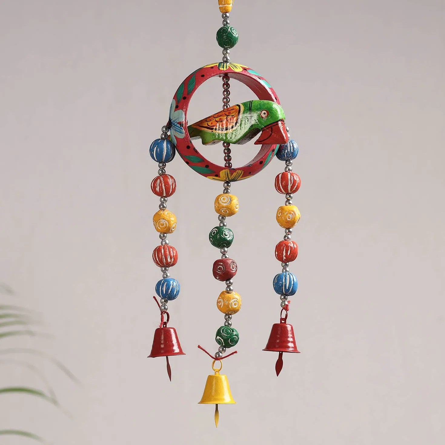 Banaras Handpainted Wooden & Terracotta Beads Decorative Hanging
