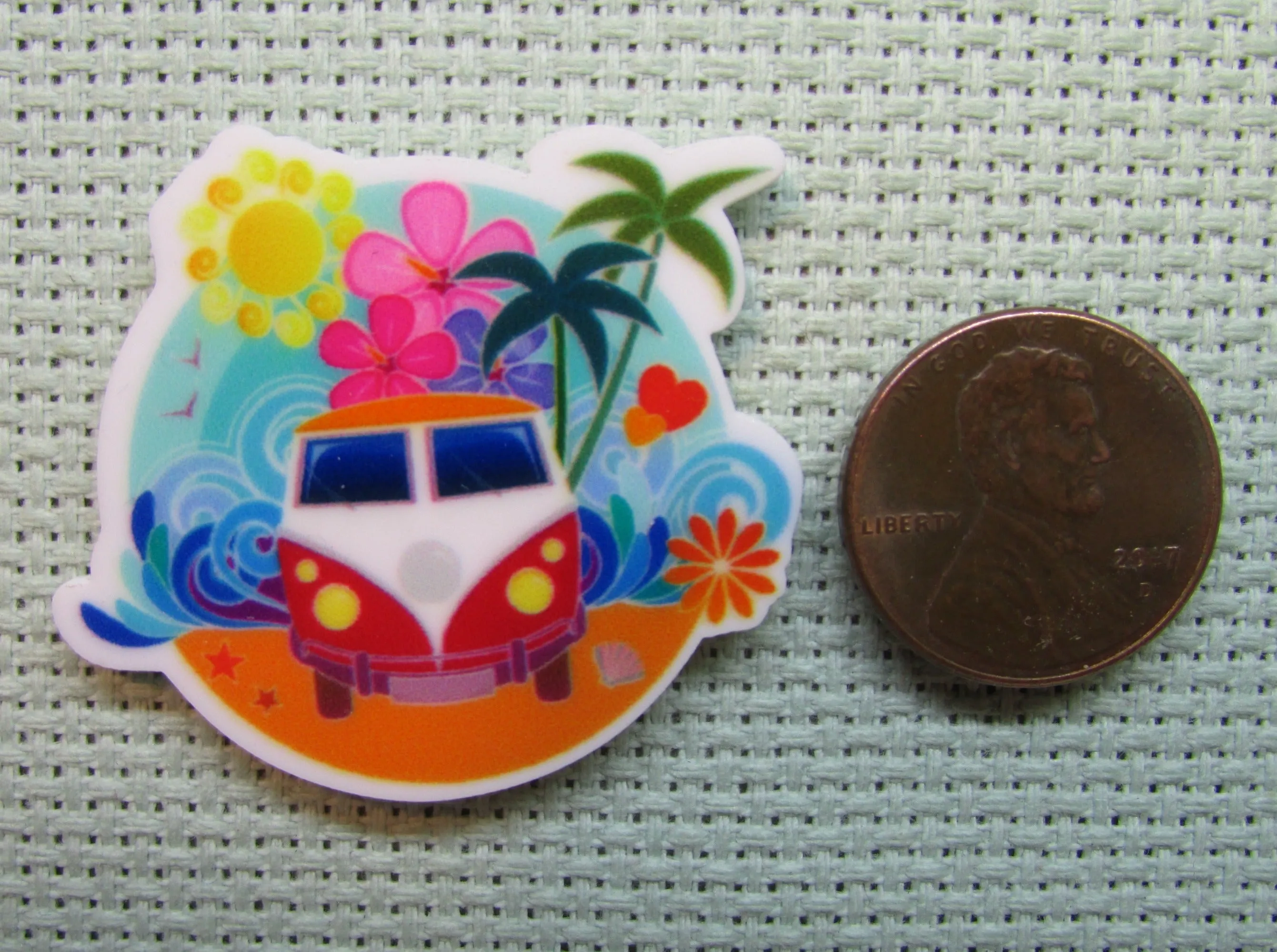 Beach Van Needle Minder, Cover Minder, Magnet