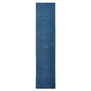 Blue Samsara Wool Runner - 3'3" x 15'5"