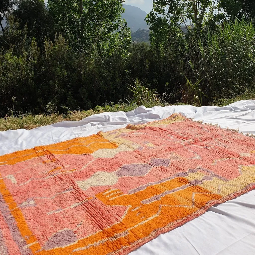 BULU | 8'5x5'5 Ft | 2,60x1,70 m | Moroccan Colorful Rug | 100% wool handmade