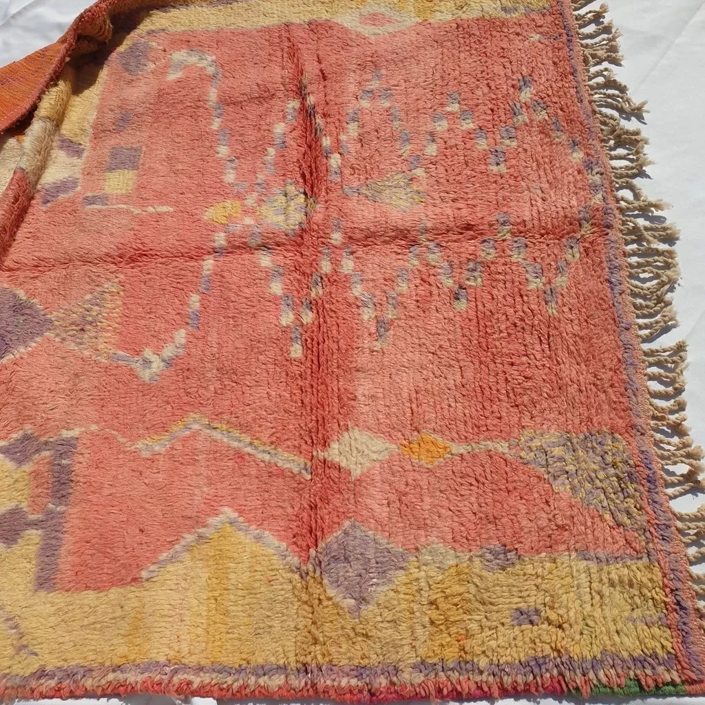 BULU | 8'5x5'5 Ft | 2,60x1,70 m | Moroccan Colorful Rug | 100% wool handmade