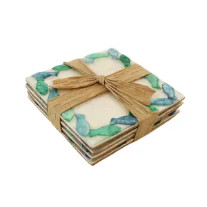 Capiz Square Coasters, Set of 4