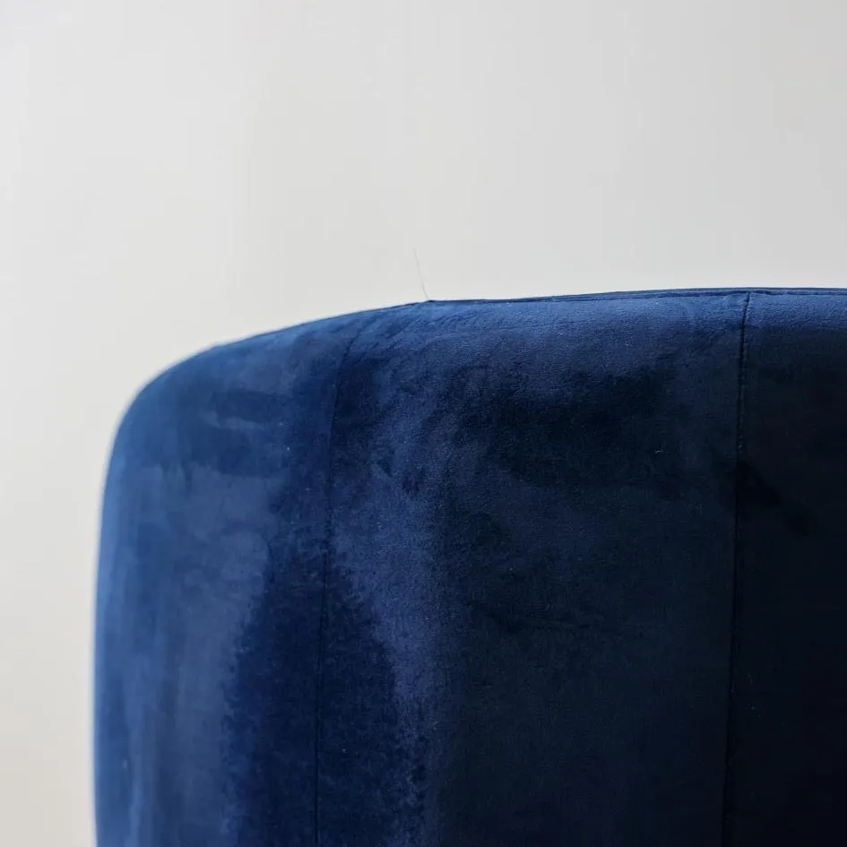 Cecelia Blue Velvet Swivel Chair