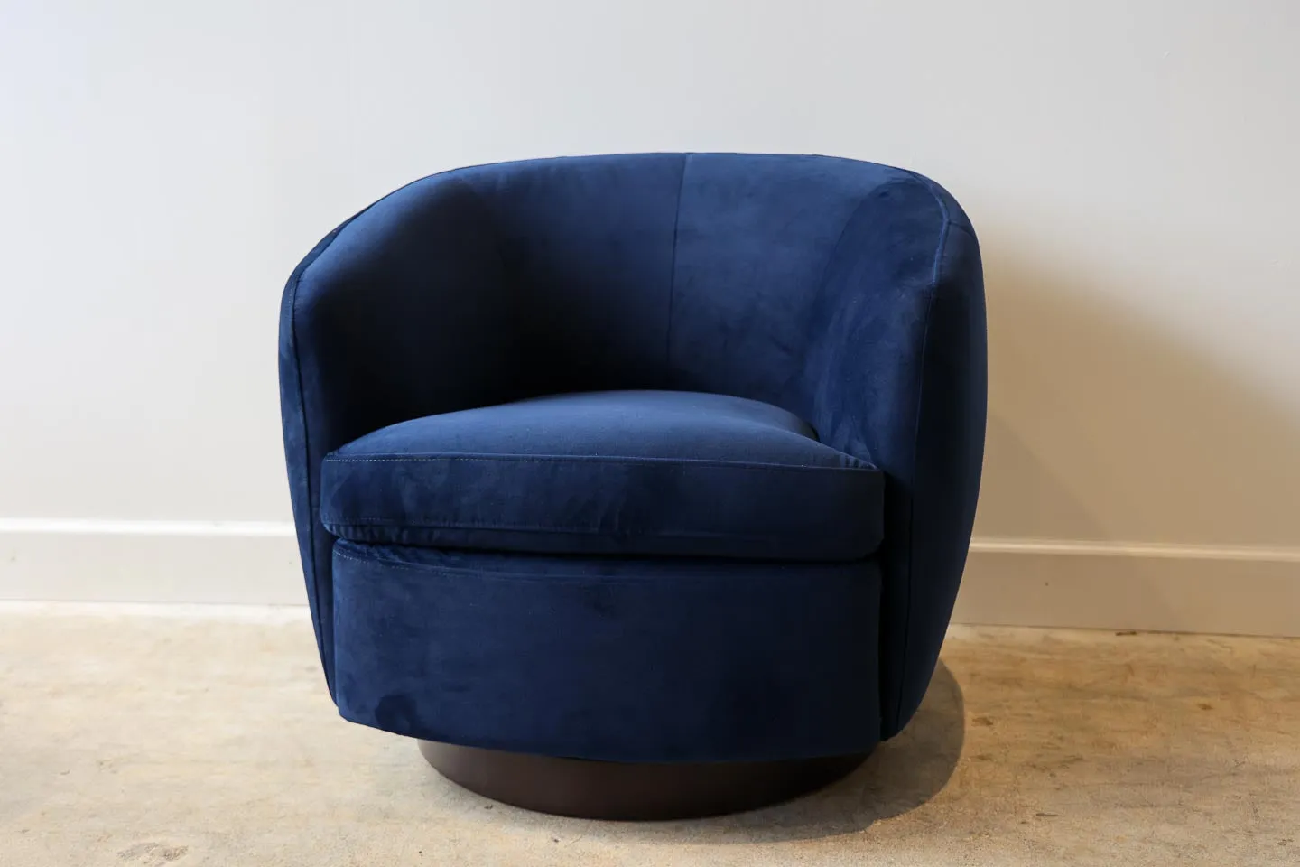 Cecelia Blue Velvet Swivel Chair