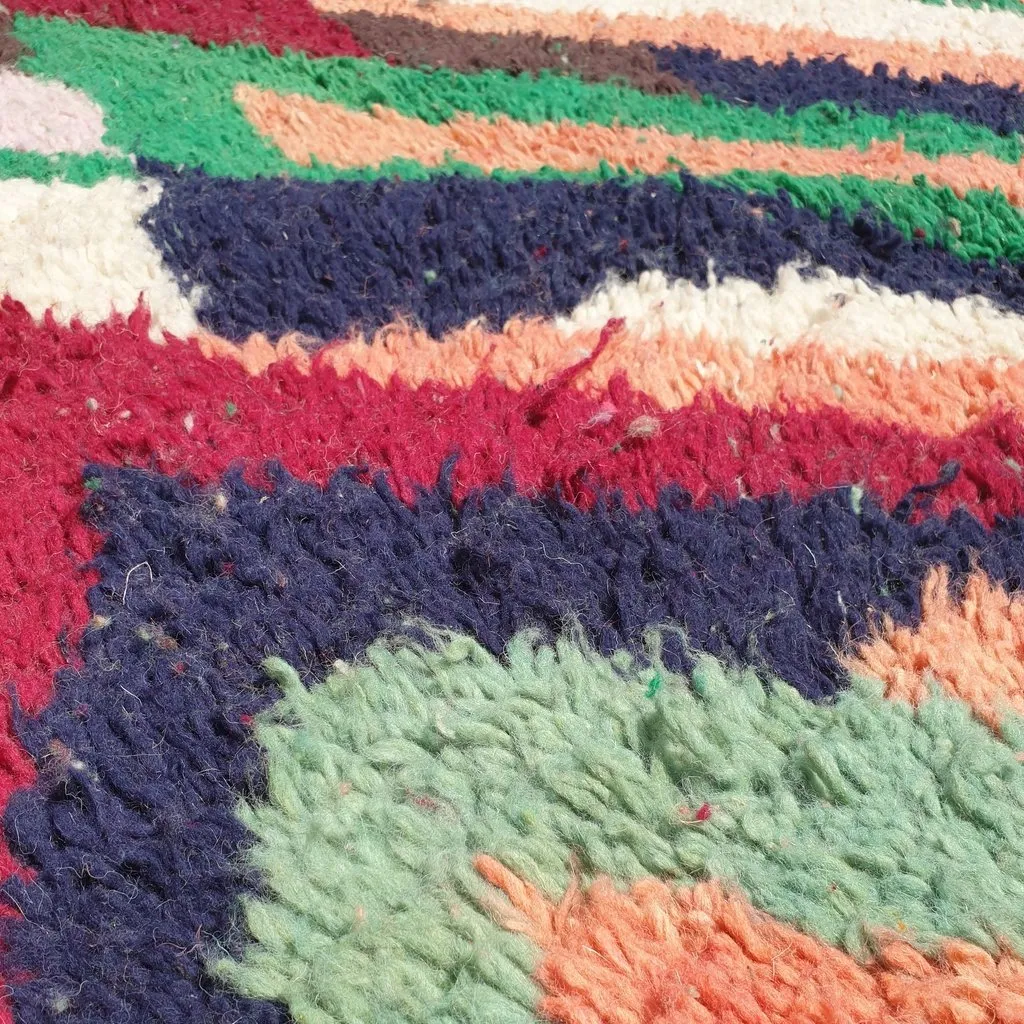 CHACHRA | 8x5 Ft | 2,5x1,5 m | Moroccan Colorful Rug | 100% wool handmade