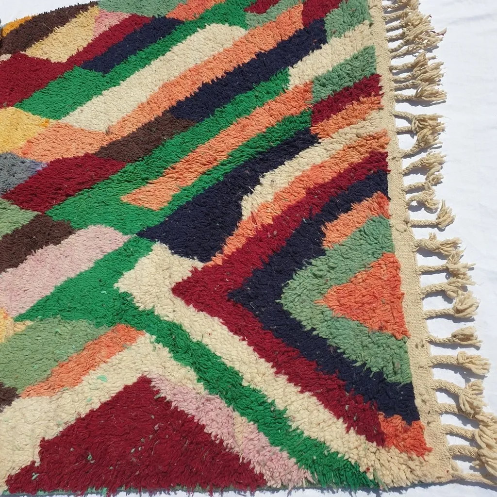CHACHRA | 8x5 Ft | 2,5x1,5 m | Moroccan Colorful Rug | 100% wool handmade