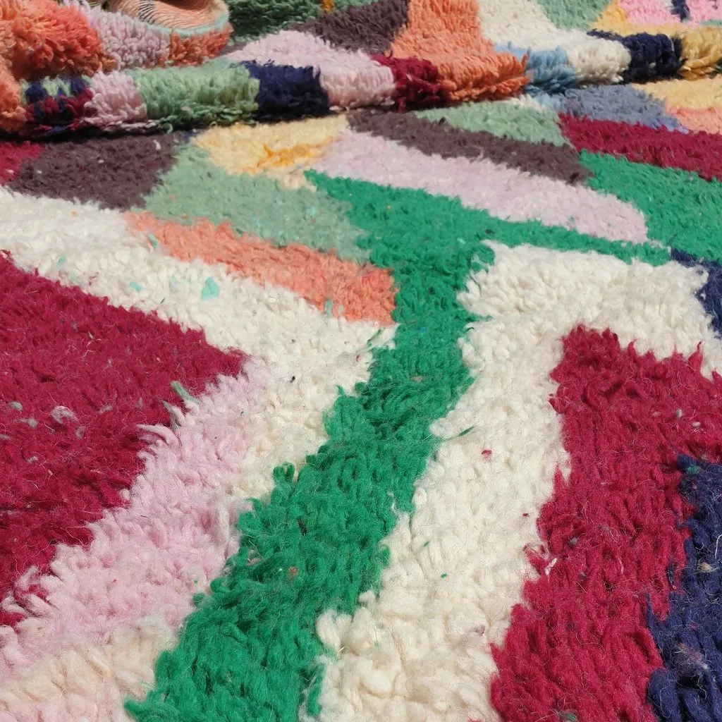 CHACHRA | 8x5 Ft | 2,5x1,5 m | Moroccan Colorful Rug | 100% wool handmade