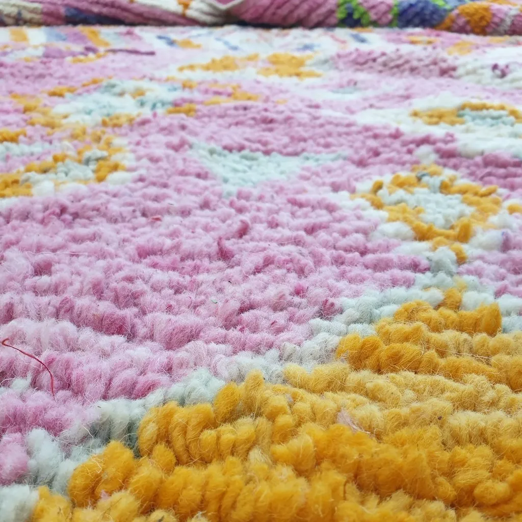 CHNAFO | 9'4x6'4 Ft | 287x194 cm | Moroccan Colorful Rug | 100% wool handmade