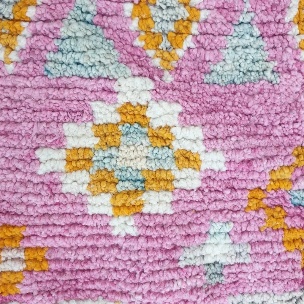 CHNAFO | 9'4x6'4 Ft | 287x194 cm | Moroccan Colorful Rug | 100% wool handmade