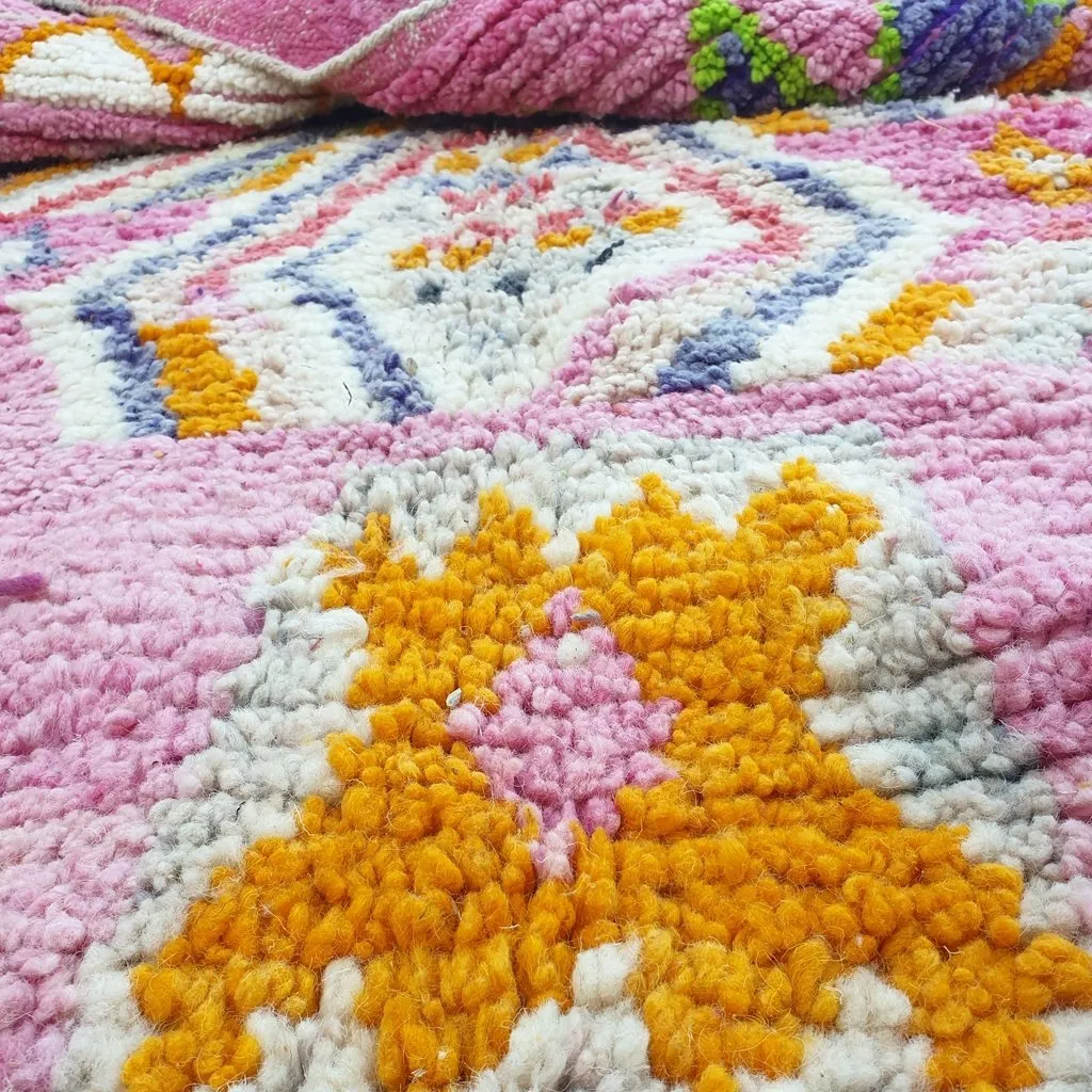 CHNAFO | 9'4x6'4 Ft | 287x194 cm | Moroccan Colorful Rug | 100% wool handmade