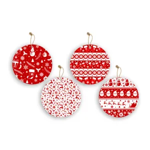 Christmas Theme Wooden Printed Wall Hanging Home House Living Room Décor