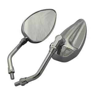 Cipa USA 01933 Motorcycle Economy Mirror Kit; Chrome [Left And Right Side];