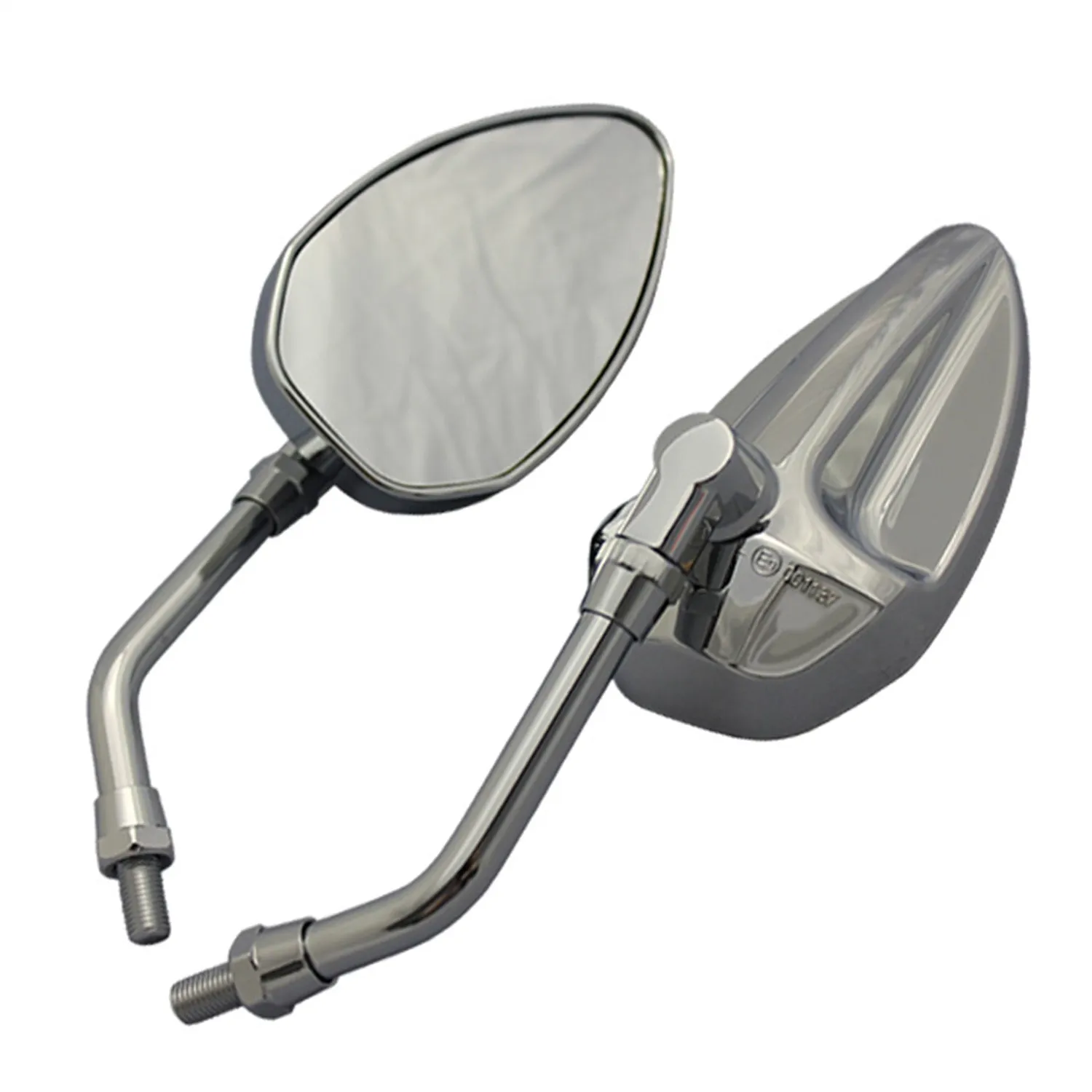 Cipa USA 01933 Motorcycle Economy Mirror Kit; Chrome [Left And Right Side];